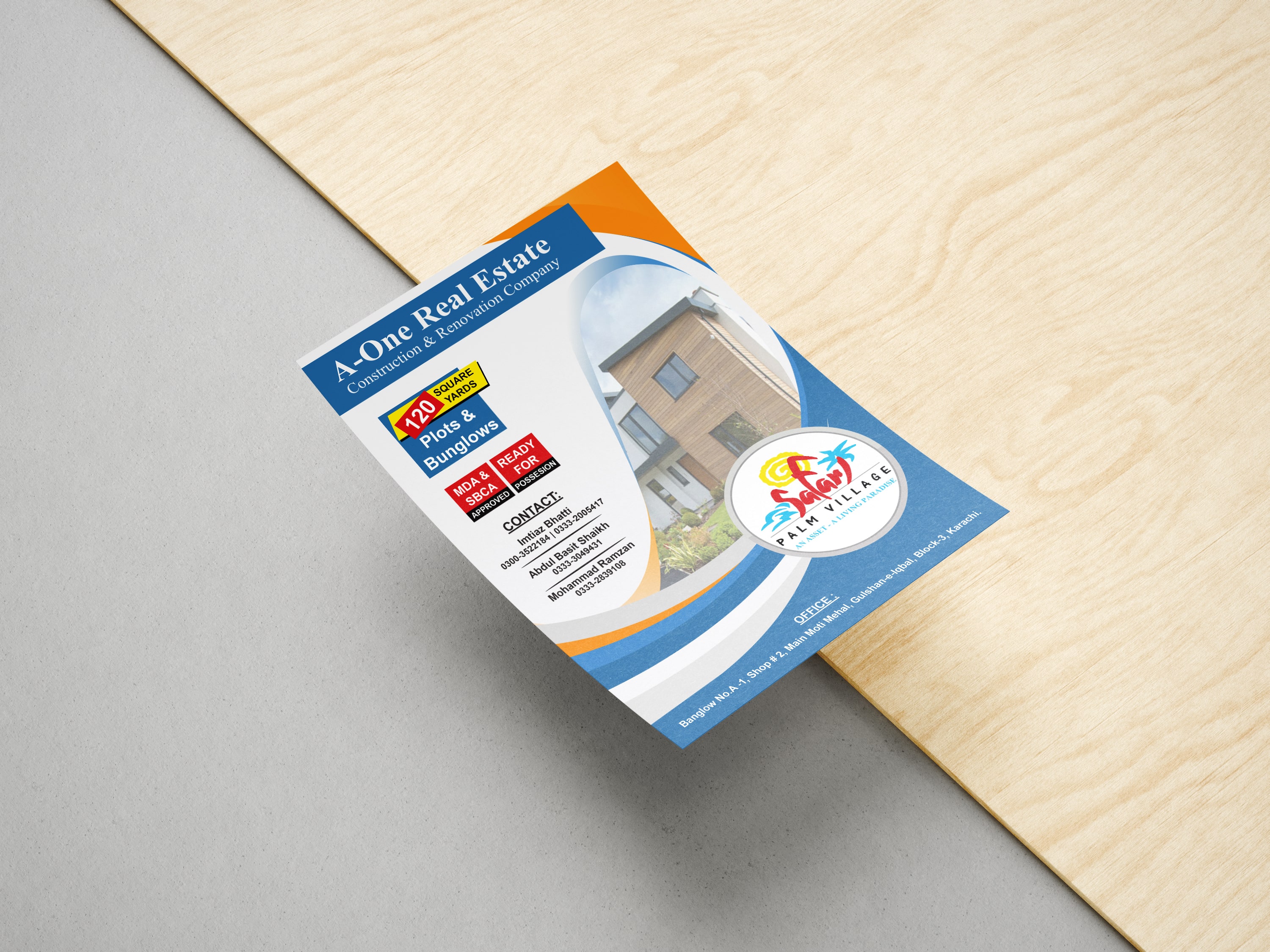 A5 modern flyer design Texas marketing